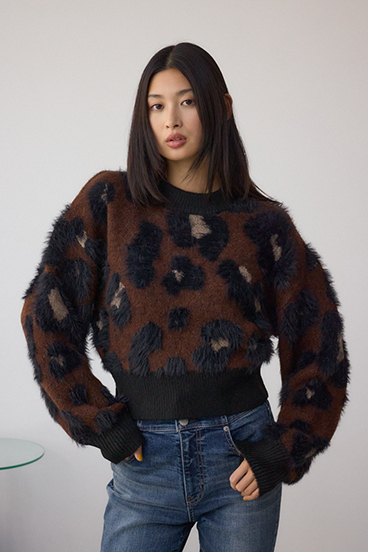 アソートパターンクルーネックニット 詳細画像