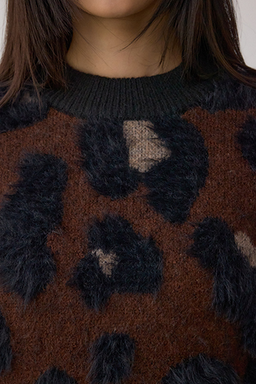 アソートパターンクルーネックニット 詳細画像