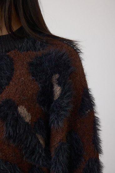 アソートパターンクルーネックニット 詳細画像