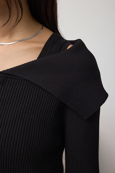 ジップアンサンブルニット 詳細画像