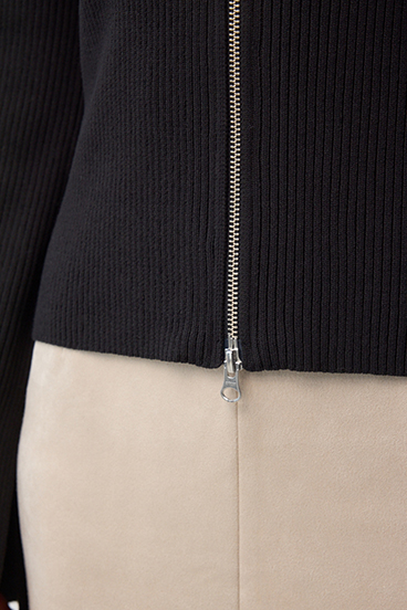 ジップアンサンブルニット 詳細画像