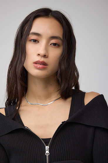 ジップアンサンブルニット 詳細画像