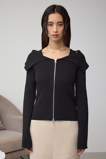 ジップアンサンブルニット 詳細画像