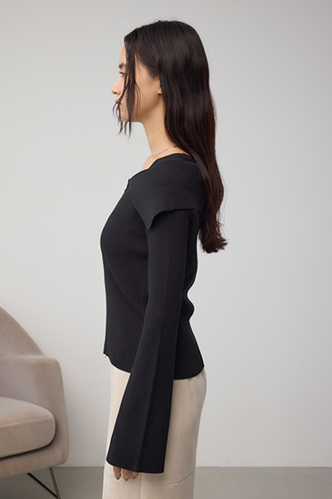 ジップアンサンブルニット 詳細画像