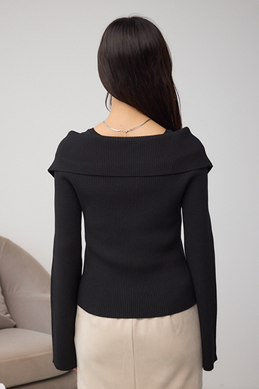 ジップアンサンブルニット 詳細画像