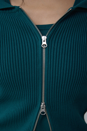 ジップアンサンブルニット 詳細画像