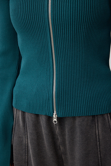 ジップアンサンブルニット 詳細画像