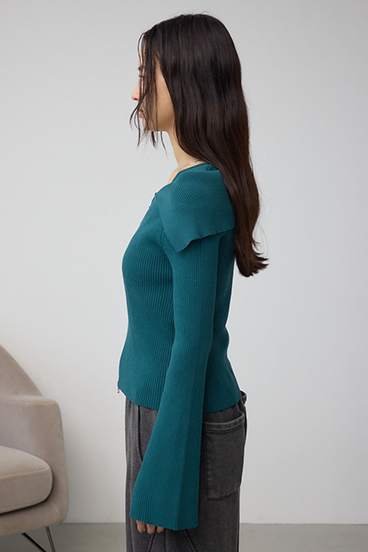 ジップアンサンブルニット 詳細画像