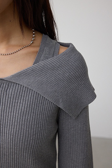 ジップアンサンブルニット 詳細画像