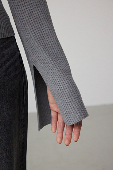 ジップアンサンブルニット 詳細画像