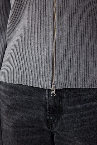 ジップアンサンブルニット 詳細画像