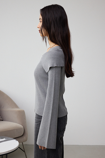 ジップアンサンブルニット 詳細画像