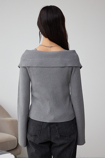 ジップアンサンブルニット 詳細画像