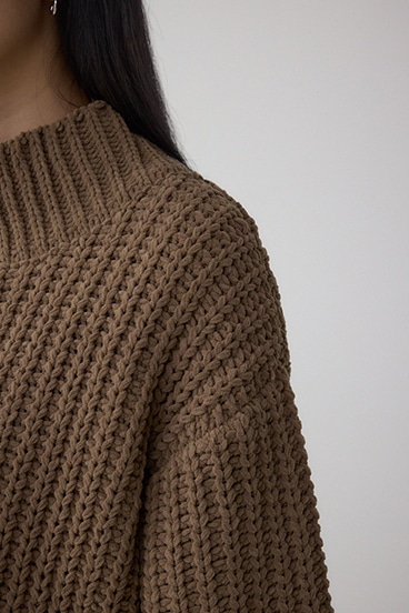 マットモールクロップドハイネックニット 詳細画像