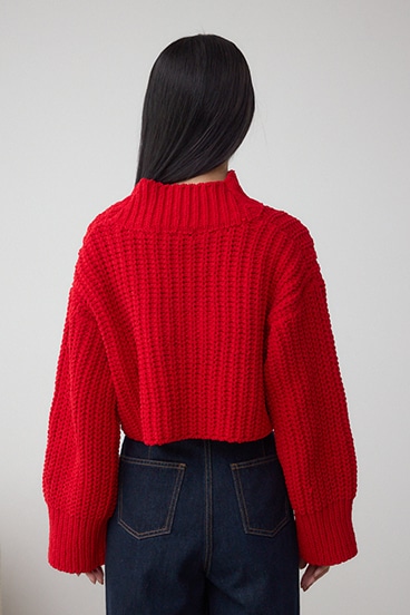 マットモールクロップドハイネックニット 詳細画像