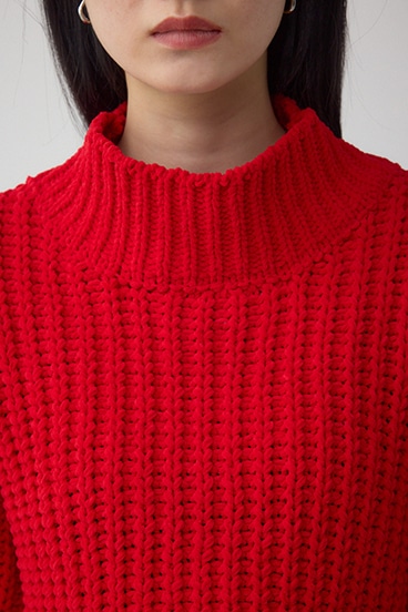 マットモールクロップドハイネックニット 詳細画像