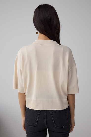 Wジップポロカラーニットカーディガン 詳細画像