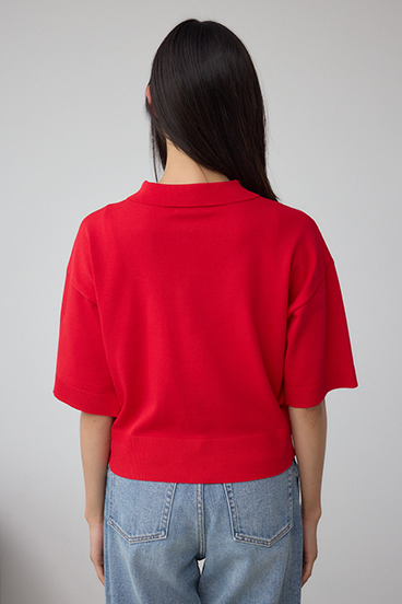 Wジップポロカラーニットカーディガン 詳細画像