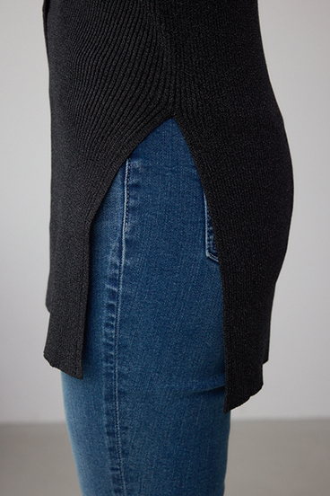 Vネックリブニットカーディガン 詳細画像