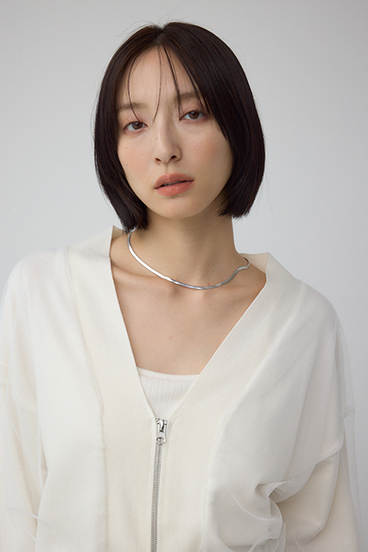 チュールドッキングニットカーディガン