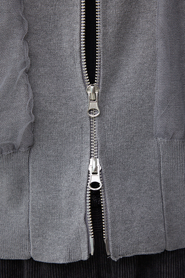 チュールドッキングニットカーディガン 詳細画像