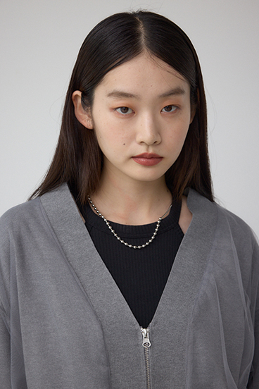 チュールドッキングニットカーディガン