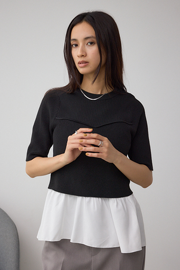 ペプラムインナーセットニット 詳細画像