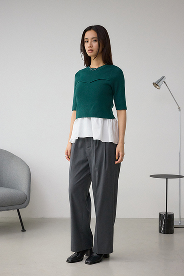 ペプラムインナーセットニット 詳細画像