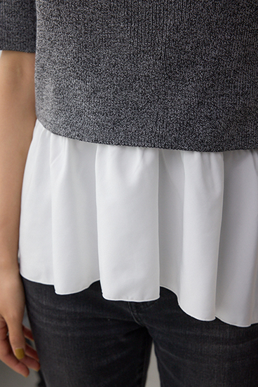 ペプラムインナーセットニット 詳細画像