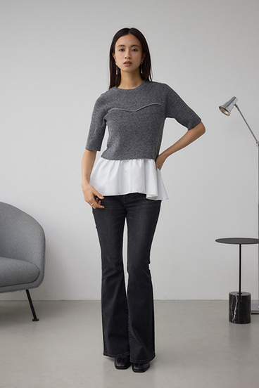 ペプラムインナーセットニット 詳細画像