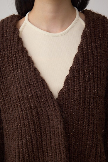 スパンコールニットカーディガン 詳細画像