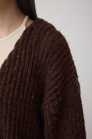 スパンコールニットカーディガン 詳細画像