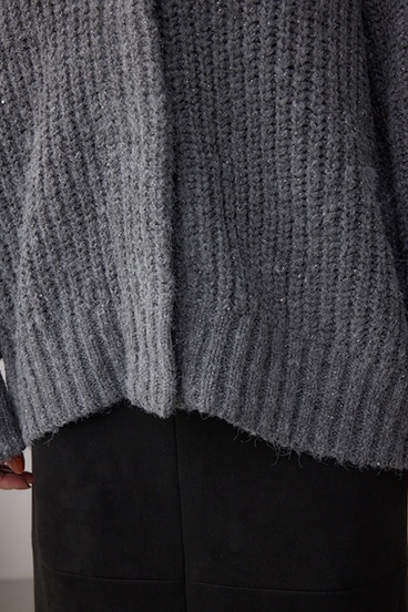 スパンコールニットカーディガン 詳細画像