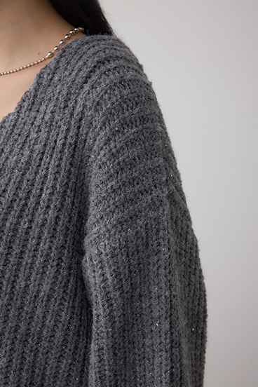 スパンコールニットカーディガン 詳細画像