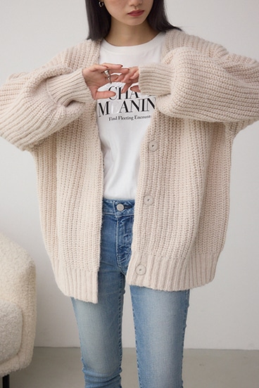 スパンコールニットカーディガン