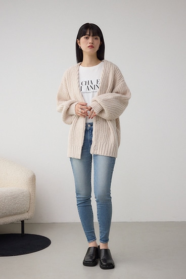 スパンコールニットカーディガン 詳細画像