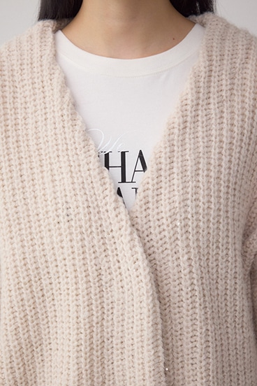 スパンコールニットカーディガン 詳細画像