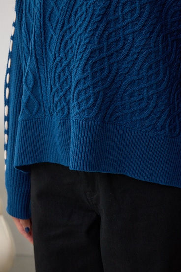 ステッチデザインケーブルニット 詳細画像