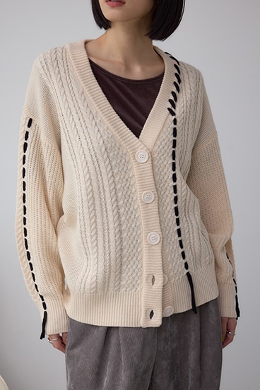 ステッチデザインカーディガン