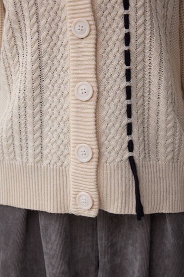 ステッチデザインカーディガン 詳細画像