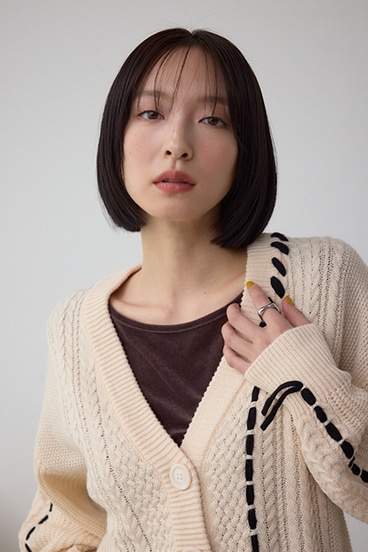 ステッチデザインカーディガン