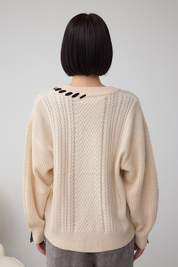 ステッチデザインカーディガン 詳細画像