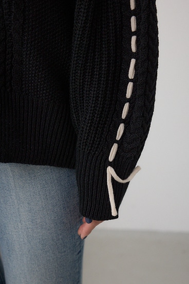 ステッチデザインカーディガン 詳細画像
