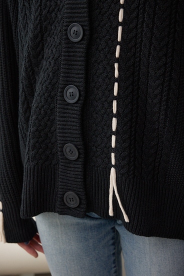 ステッチデザインカーディガン 詳細画像