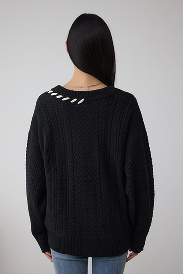 ステッチデザインカーディガン 詳細画像