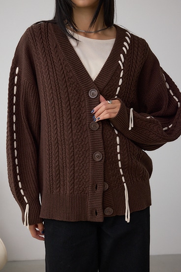 ステッチデザインカーディガン