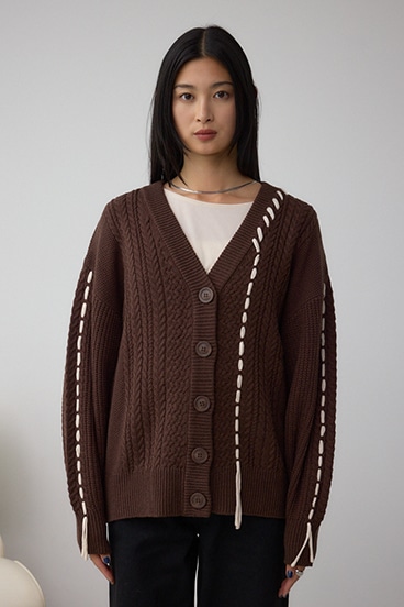ステッチデザインカーディガン 詳細画像
