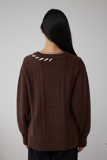 ステッチデザインカーディガン 詳細画像