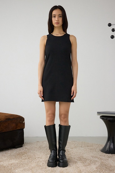 ジップアンサンブルニットワンピース 詳細画像