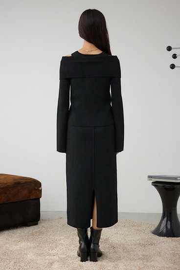 ジップアンサンブルニットワンピース 詳細画像